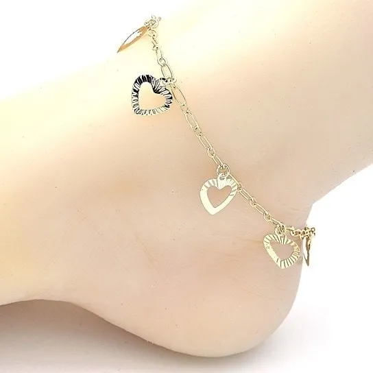 14K Gold Fill Heart Anklet