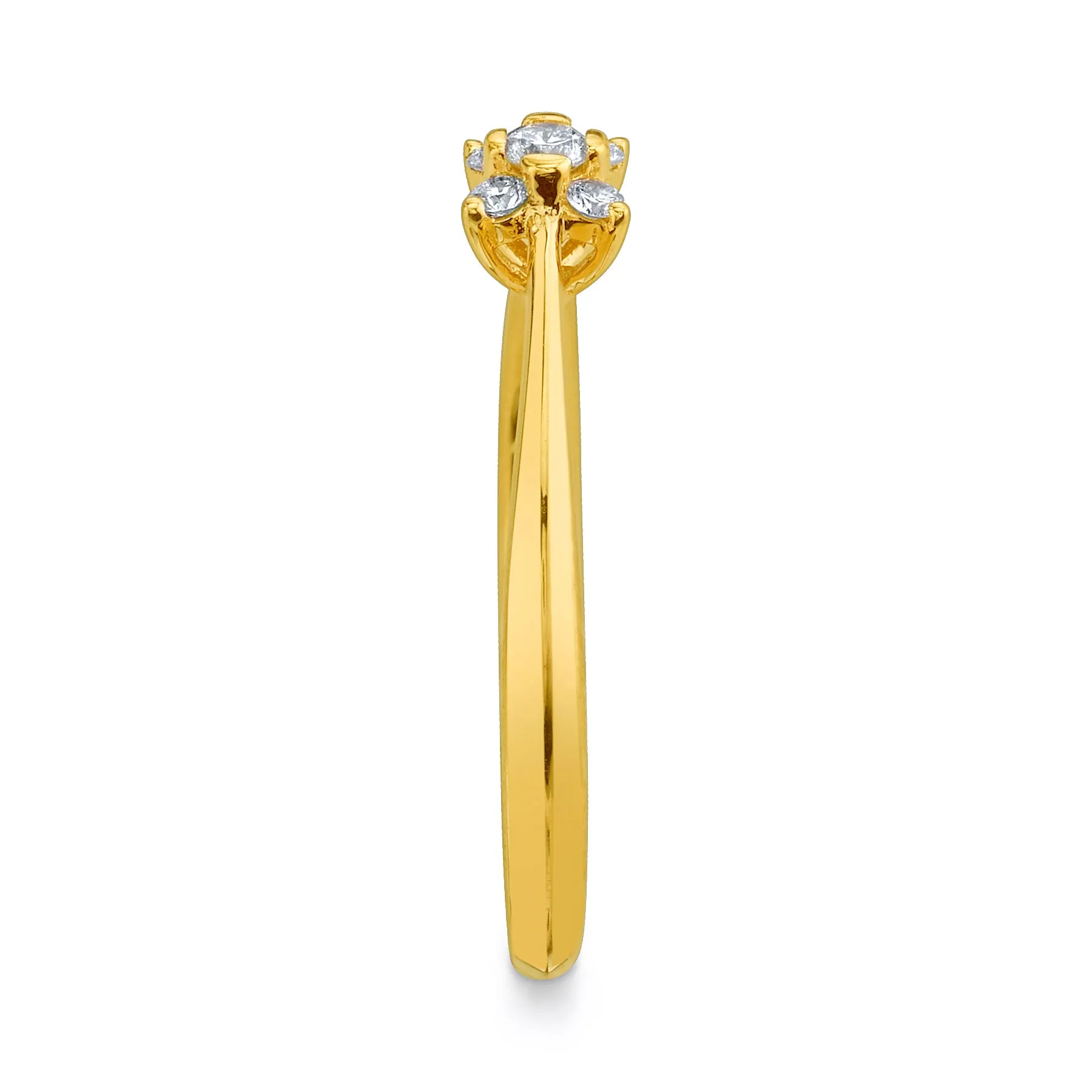 14K Yellow Gold Solitaire Diamond Engagement Ring