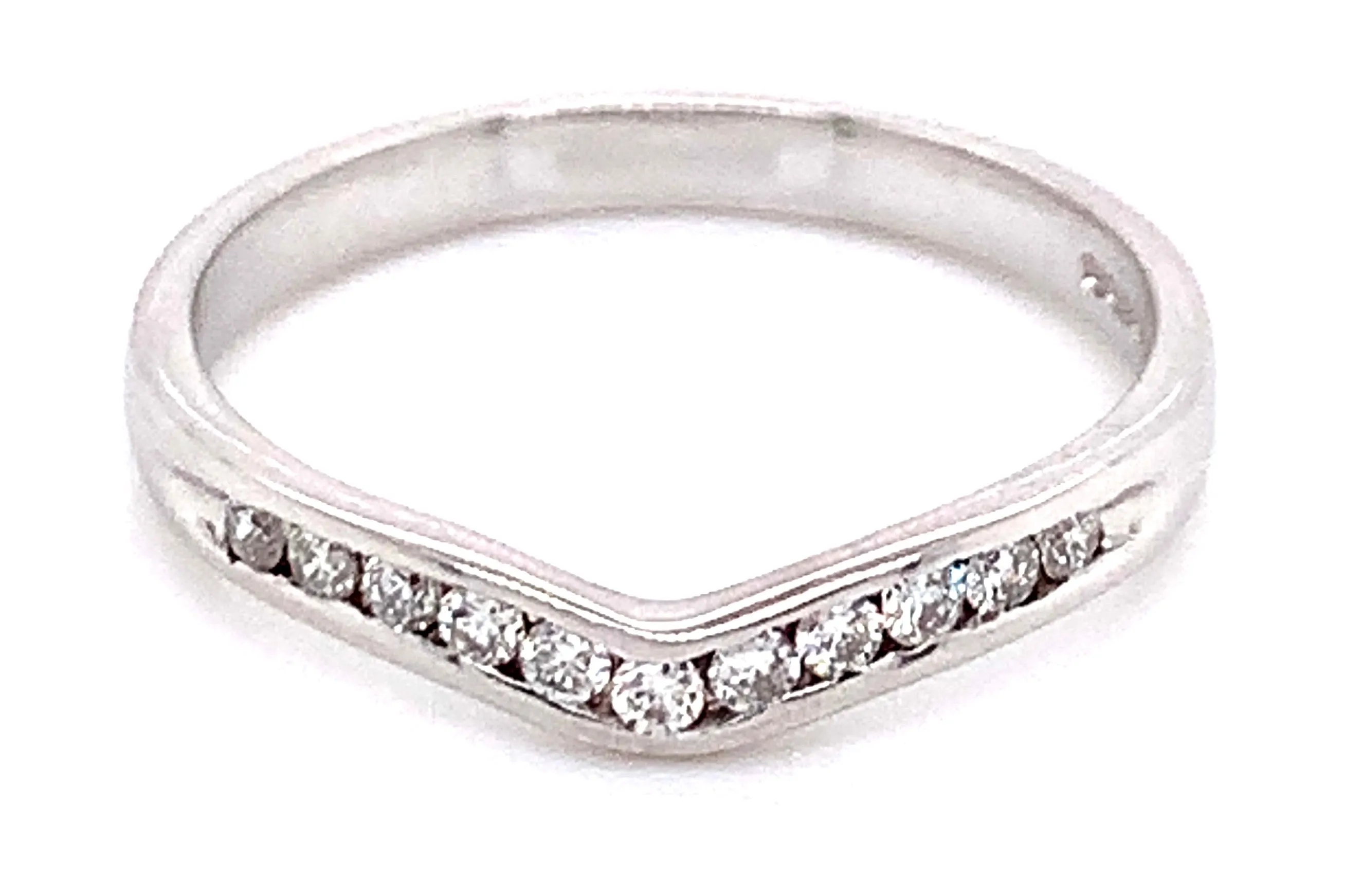 18ct White Gold Channel Set Earth Grown 0.22ct Diamond Shaped Ring