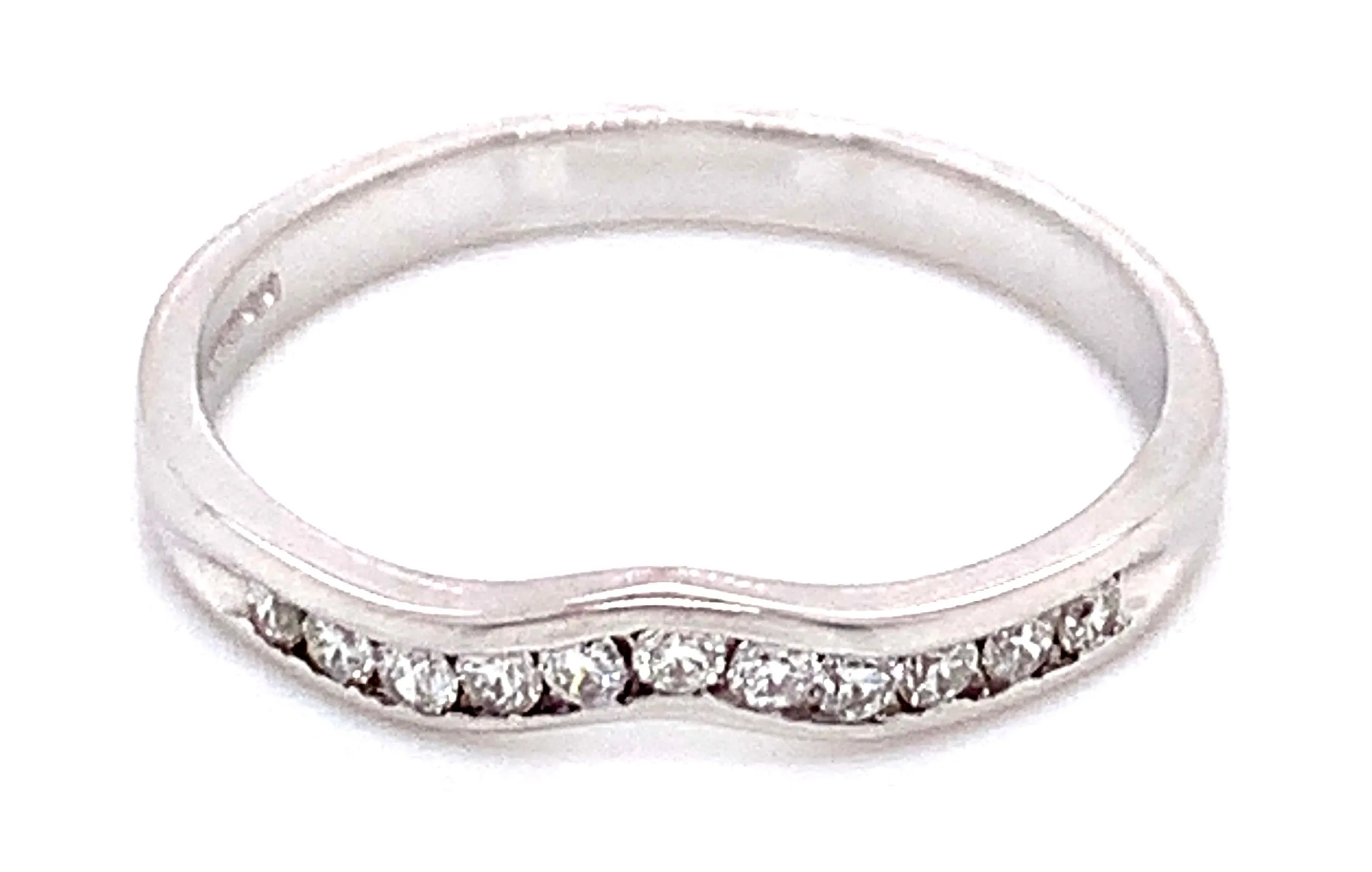 18ct White Gold Channel Set Earth Grown 0.22ct Diamond Shaped Ring