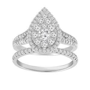 1ct Round Brilliant Diamond Engagement Ring Set In 18ct White Gold