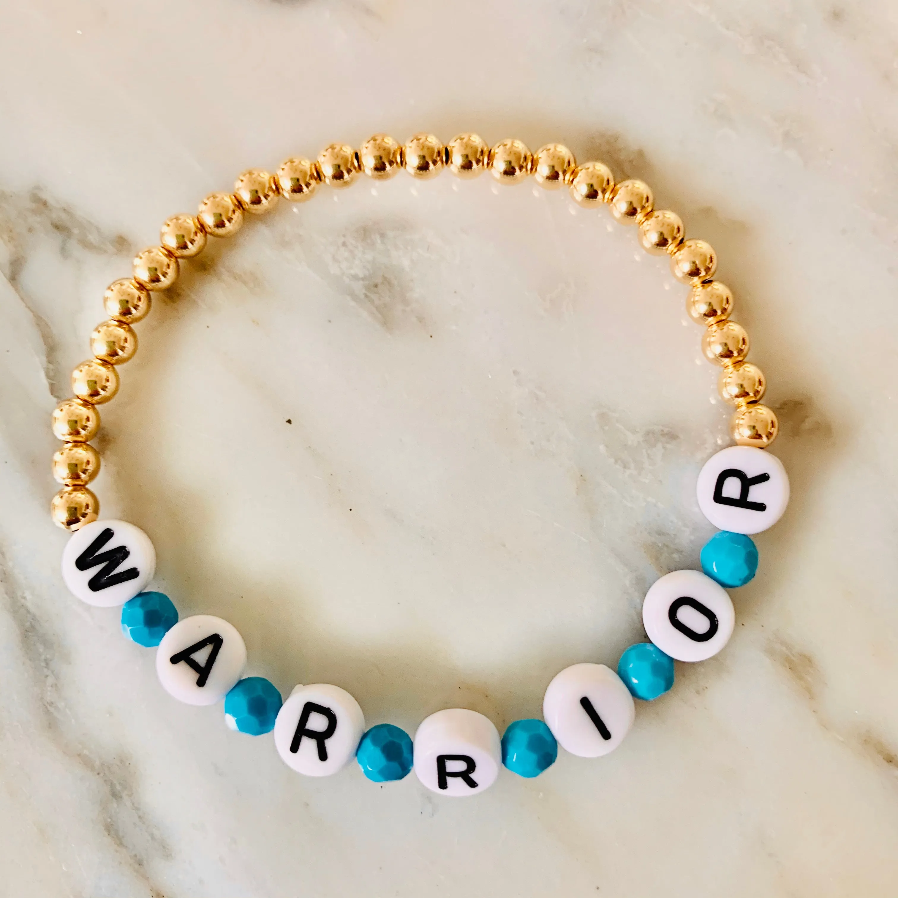 4mm Bead Stretch Word/Name Bracelet