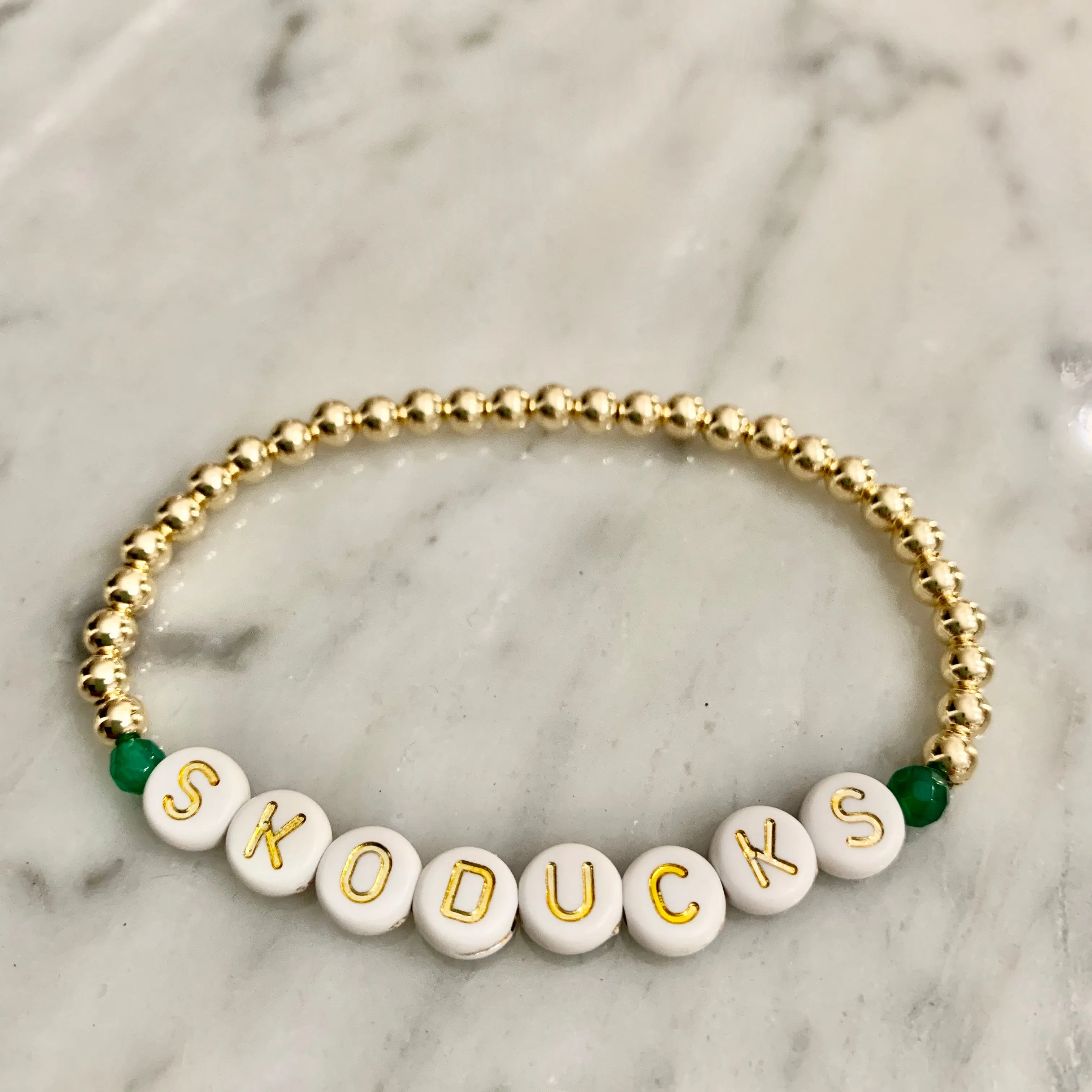 4mm Bead Stretch Word/Name Bracelet