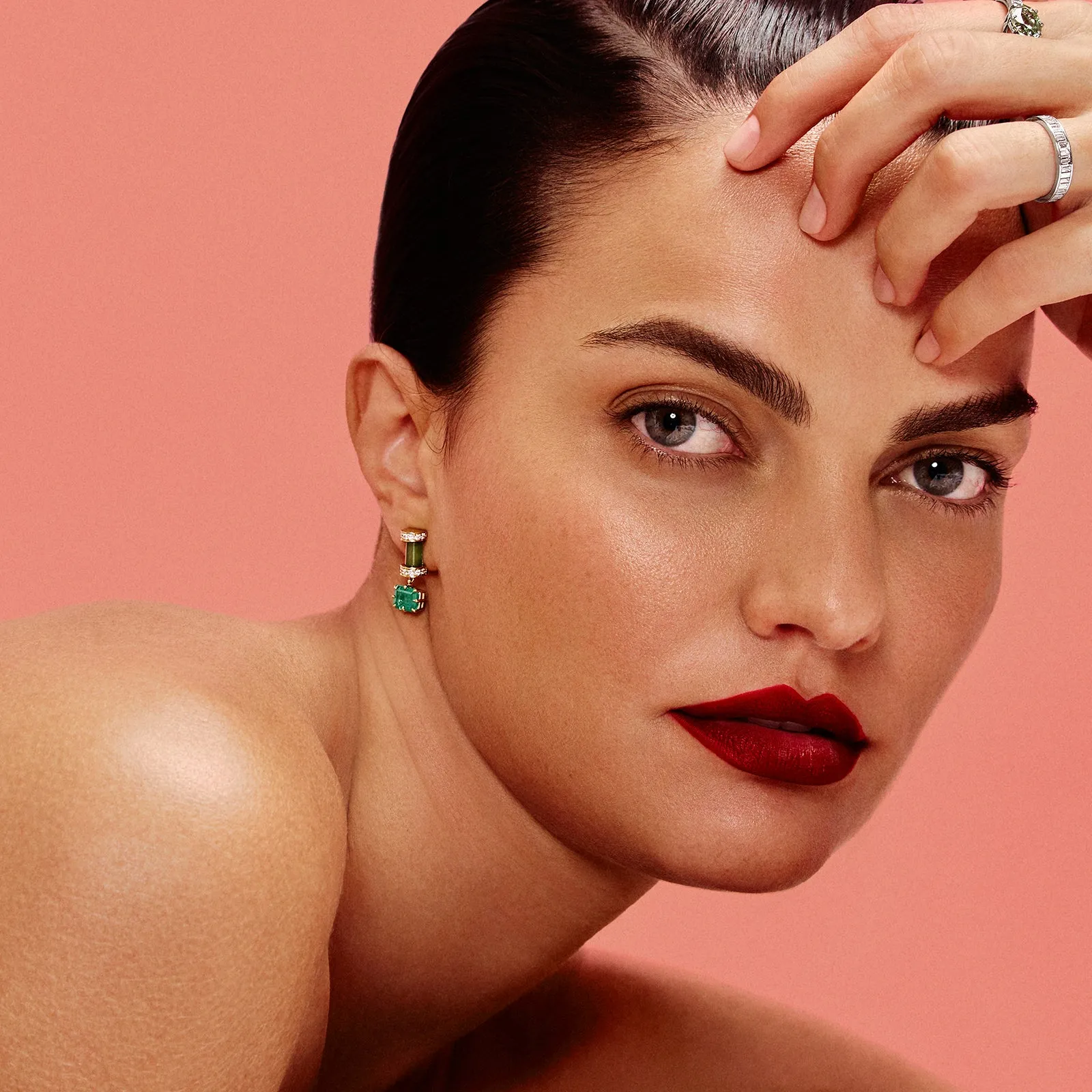 80 Years Marina Earrings - Rubellite