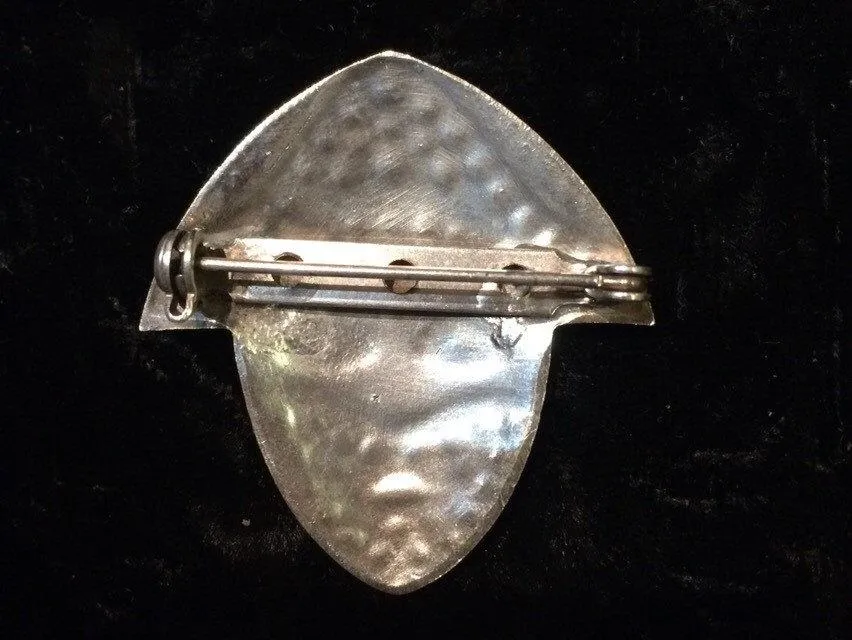 Art Deco Brooch Pierot Puppet Clown Mask