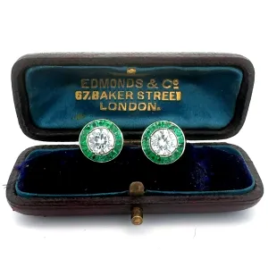 Art Deco Reproduction Aristocrat 1.03 cttw Emerald Earrings (Center CZ) 14780