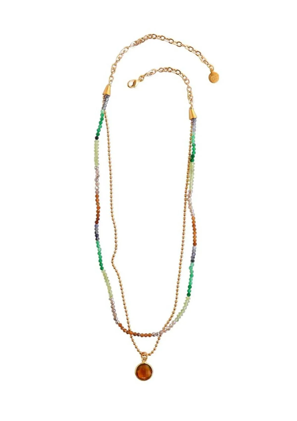 Avery Double Strand Necklace - Citrine