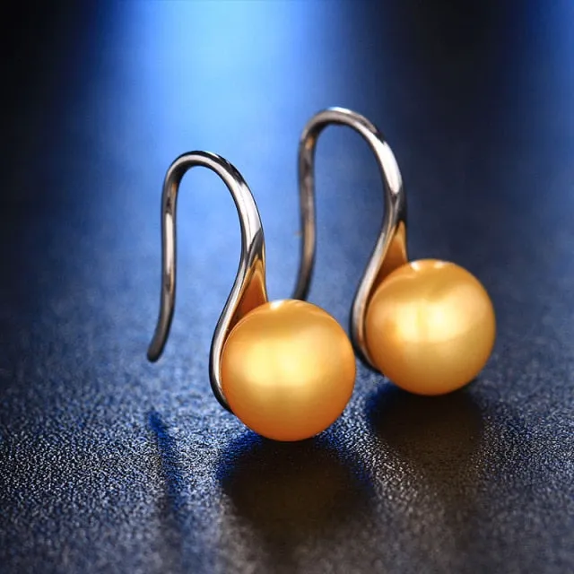 Black 100% natural freshwater pearl earring