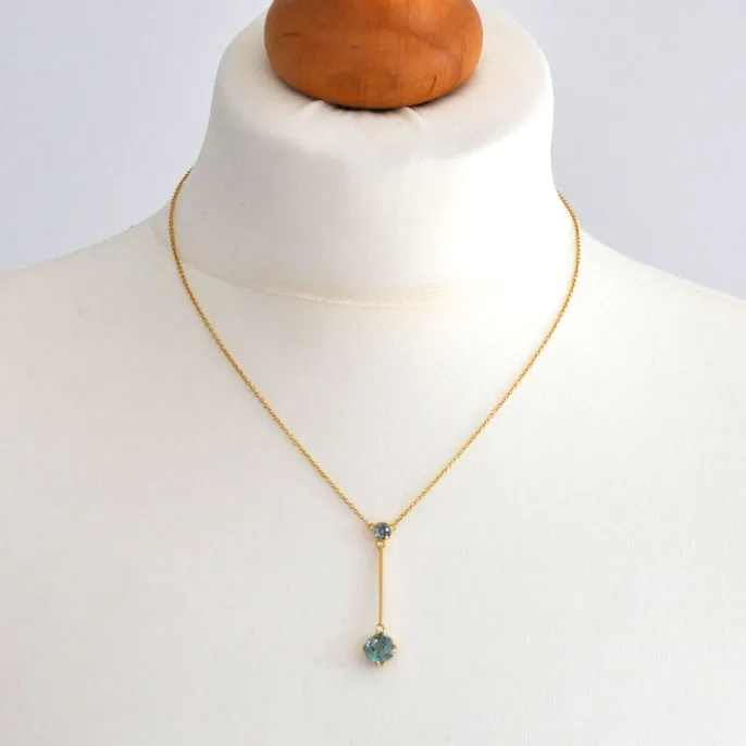 Blue Zircon Pendant
