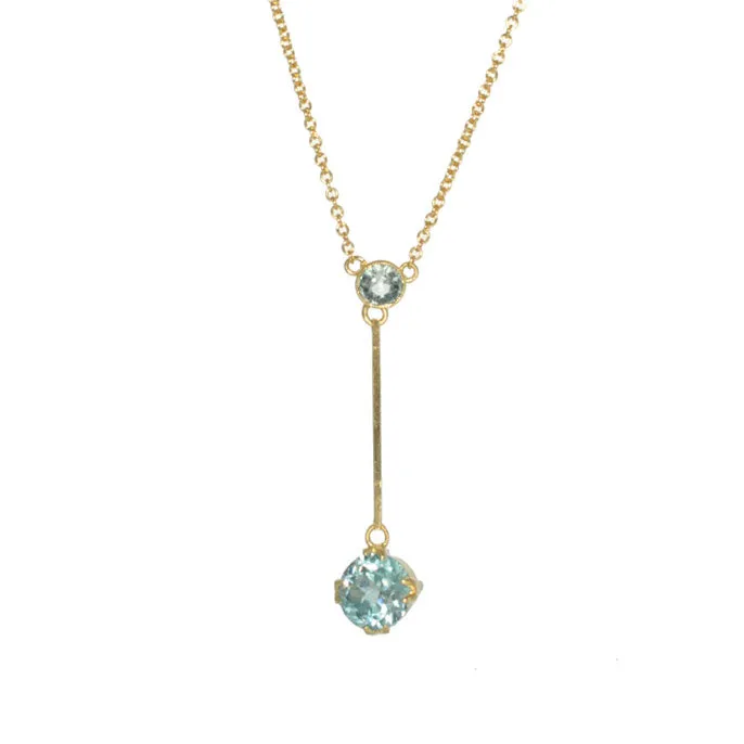 Blue Zircon Pendant