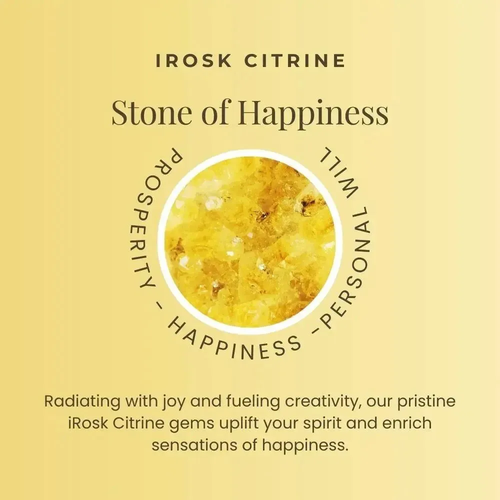 Cushion Cut Citrine Pendant Necklace Australia in Sterling Silver | Irosk ®