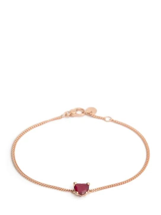 DoDo   9kt Heart synthetic ruby bracelet 