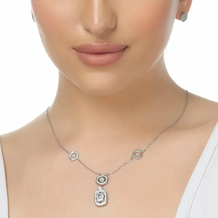Elegant Geometry Necklace Set
