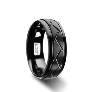 ENIGMA | Tungsten Ring Black Domed