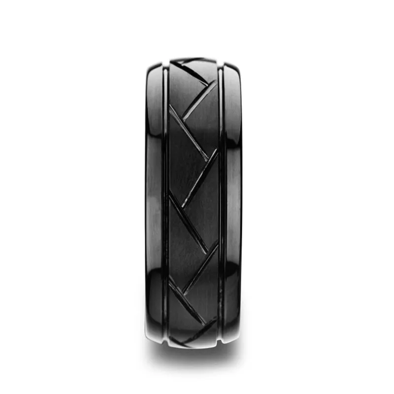 ENIGMA | Tungsten Ring Black Domed