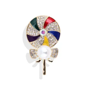 Faux Pearl Lollipop Brooch 人造珍珠棒棒糖胸針 KCHM1029