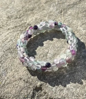 Fluorite crocheted bracelet