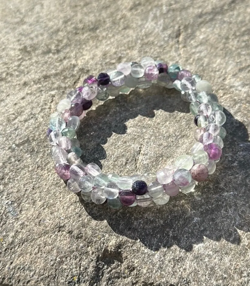 Fluorite crocheted bracelet