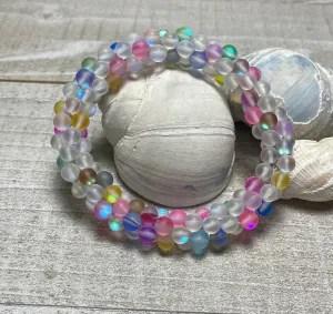 Frosted bubbles 🫧 crocheted bracelet