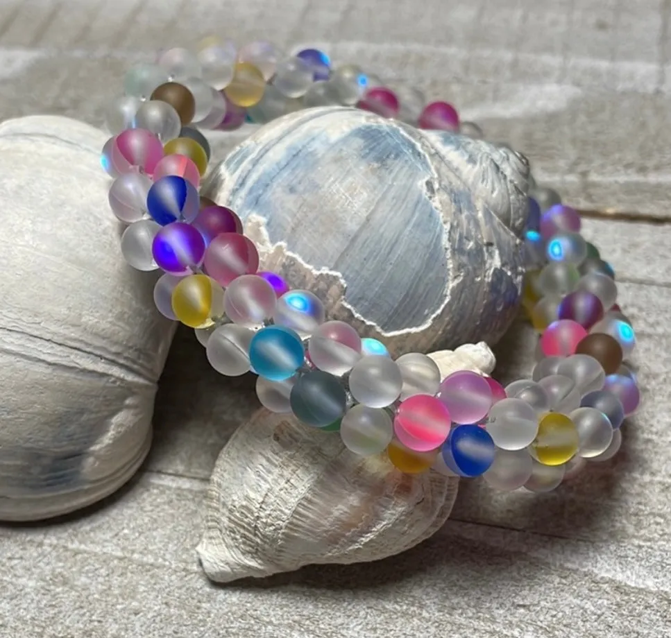 Frosted bubbles 🫧 crocheted bracelet