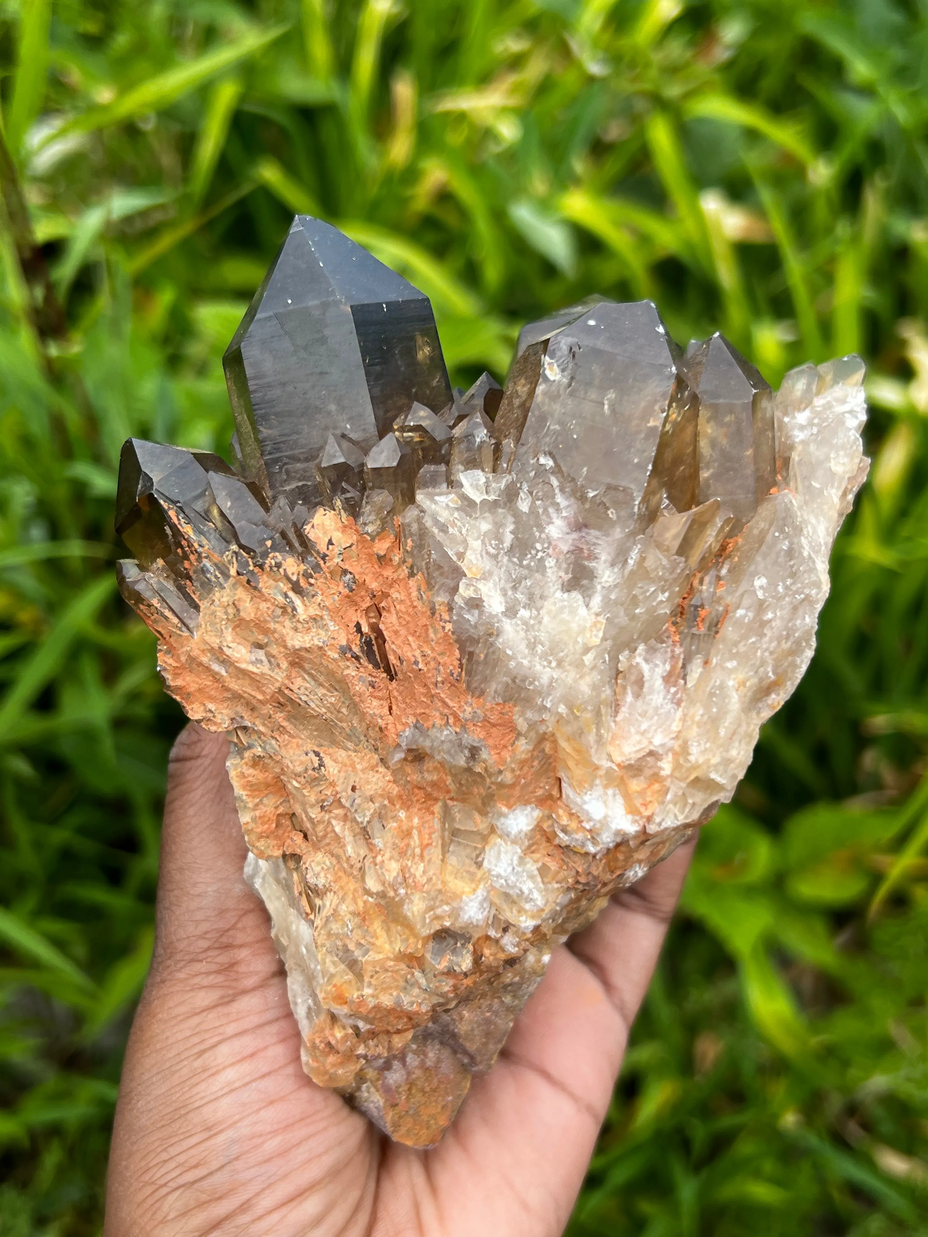Giant Self-Standing Golden Kundalini Quartz Citrine, Democratic Republic of Congo, Lwena, Congo Citrine