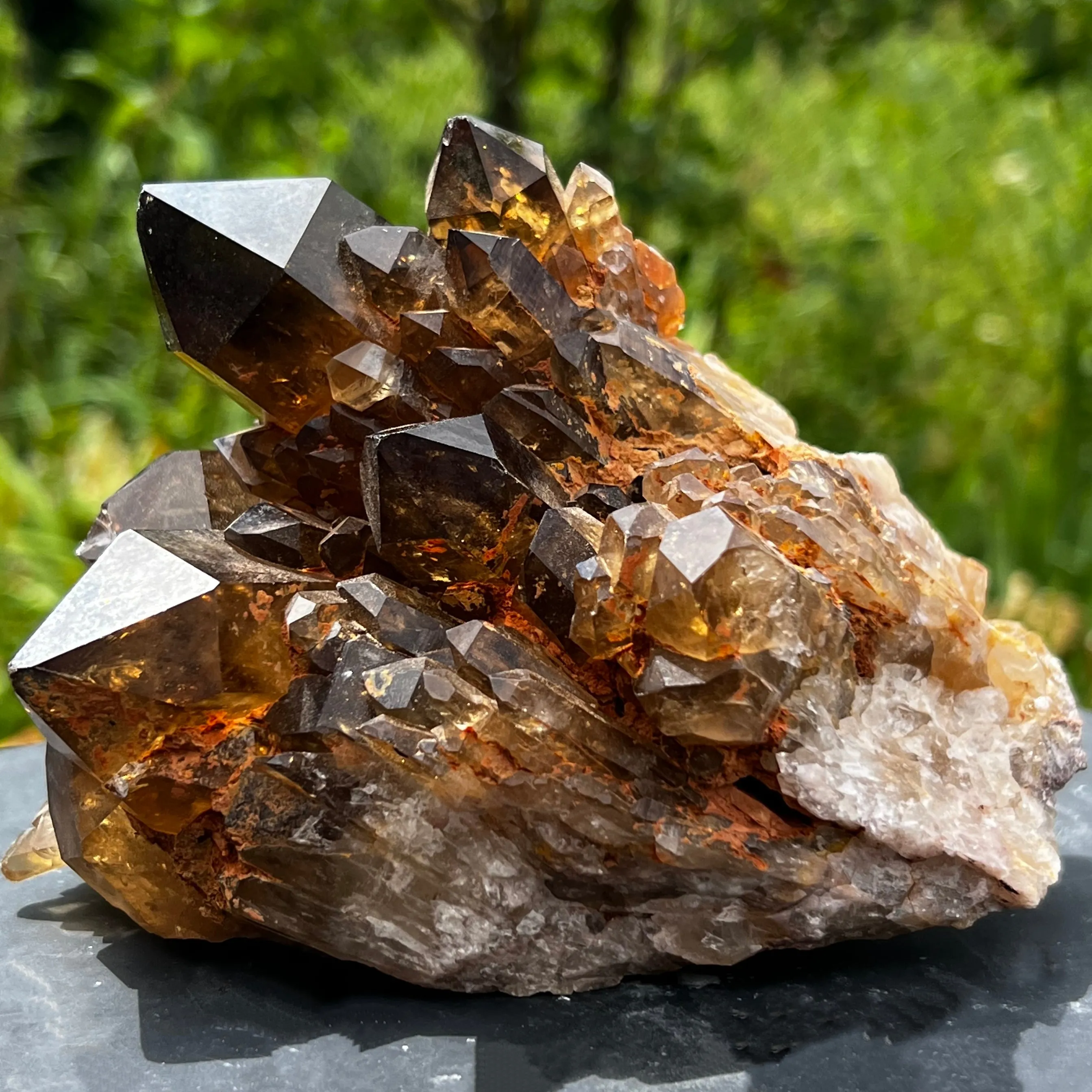 Giant Self-Standing Golden Kundalini Quartz Citrine, Democratic Republic of Congo, Lwena, Congo Citrine