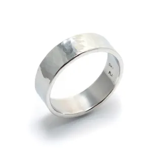 Hammered Platinum Wedding Band