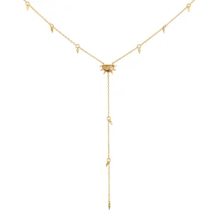 Light of Day Gold Lariat Necklace