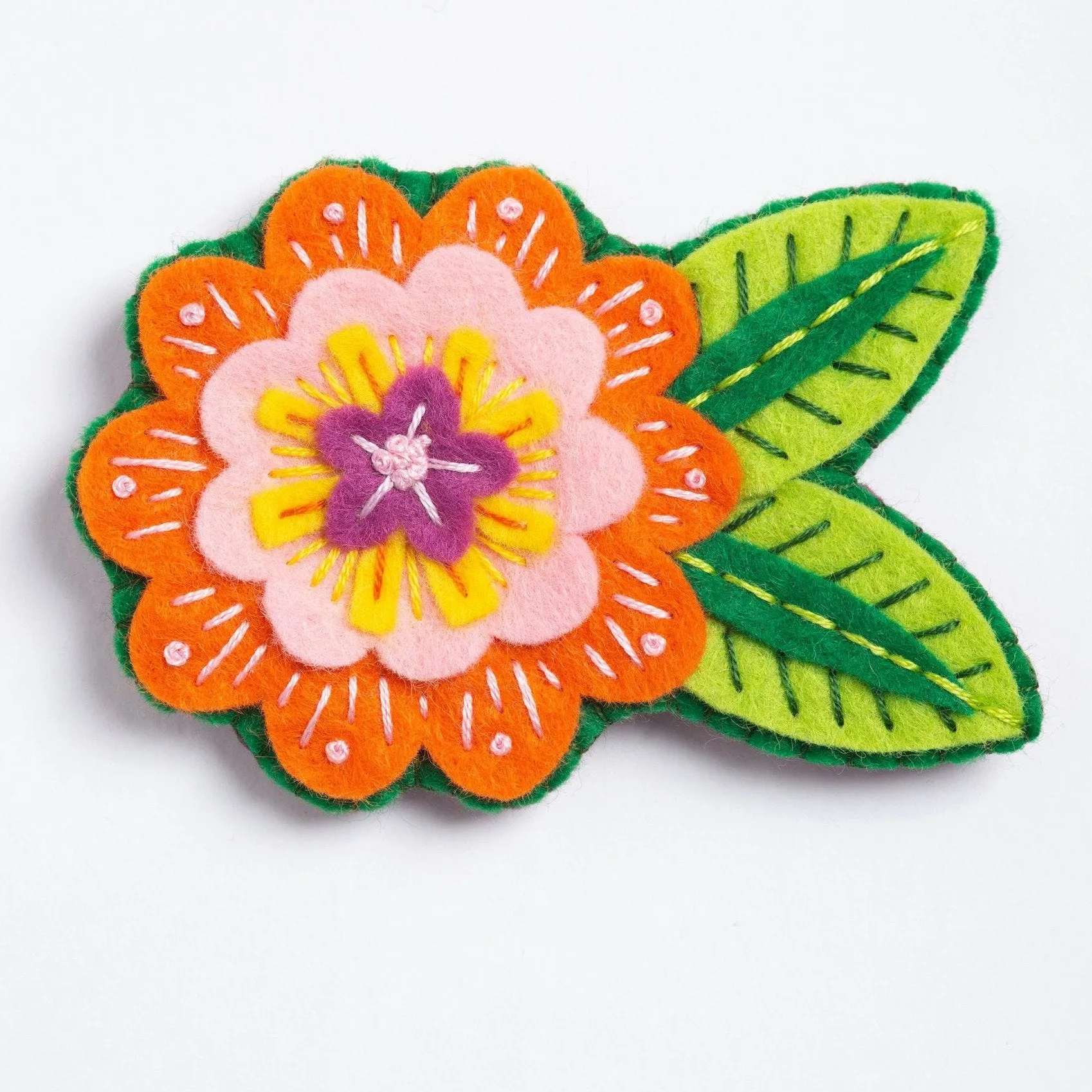 Margery Flower Felt Craft Brooch Kit