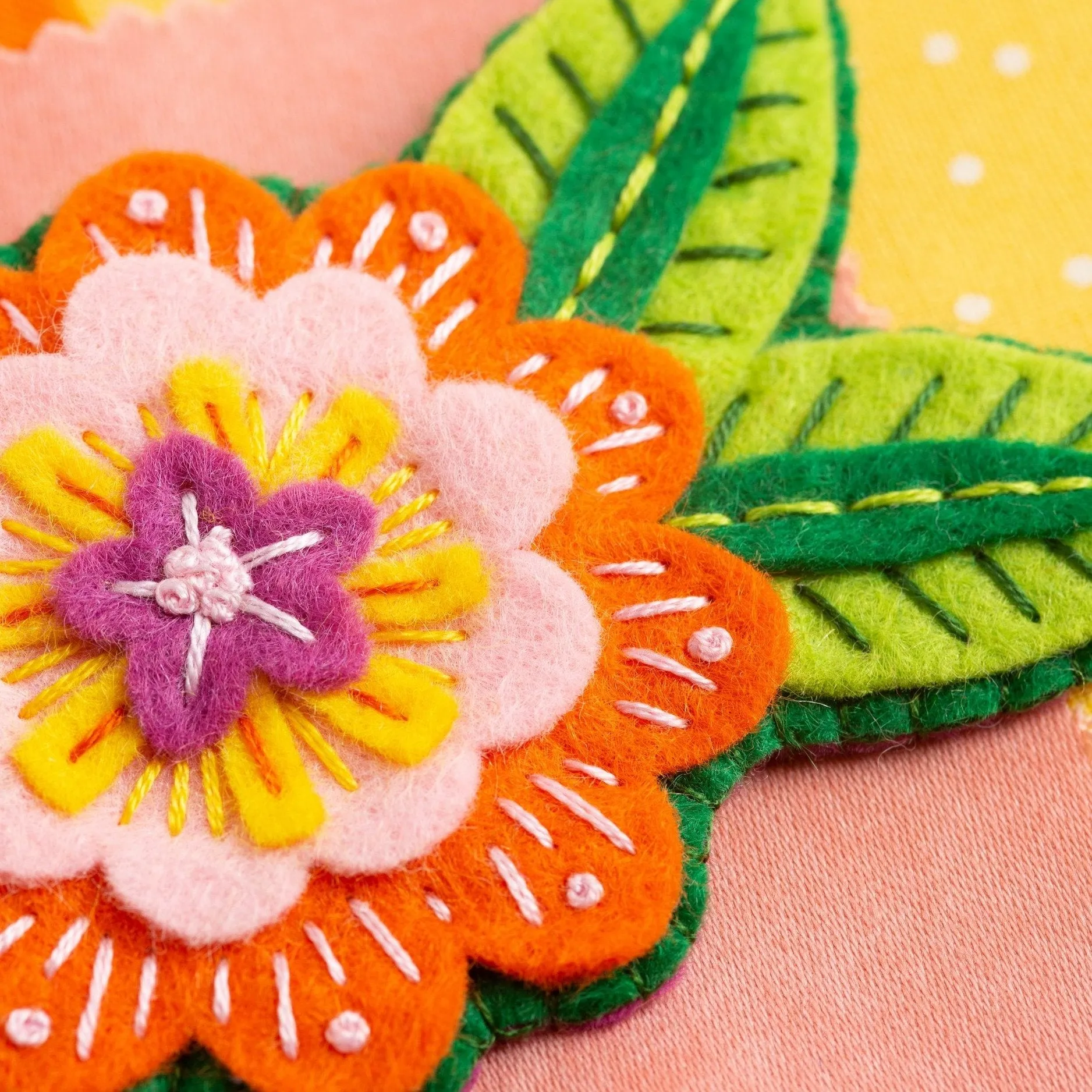 Margery Flower Felt Craft Brooch Kit