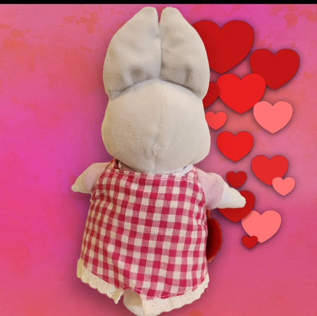 Max & Ruby Story book Rabbit Ruby w/ Valentine 10" Plush Gingham Dress (112)