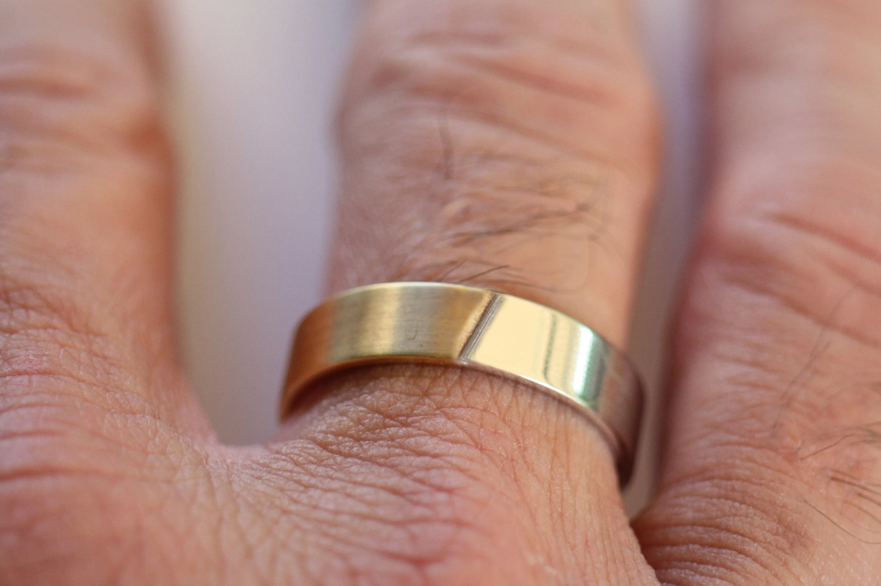 Mens Two tone Gold Wedding band