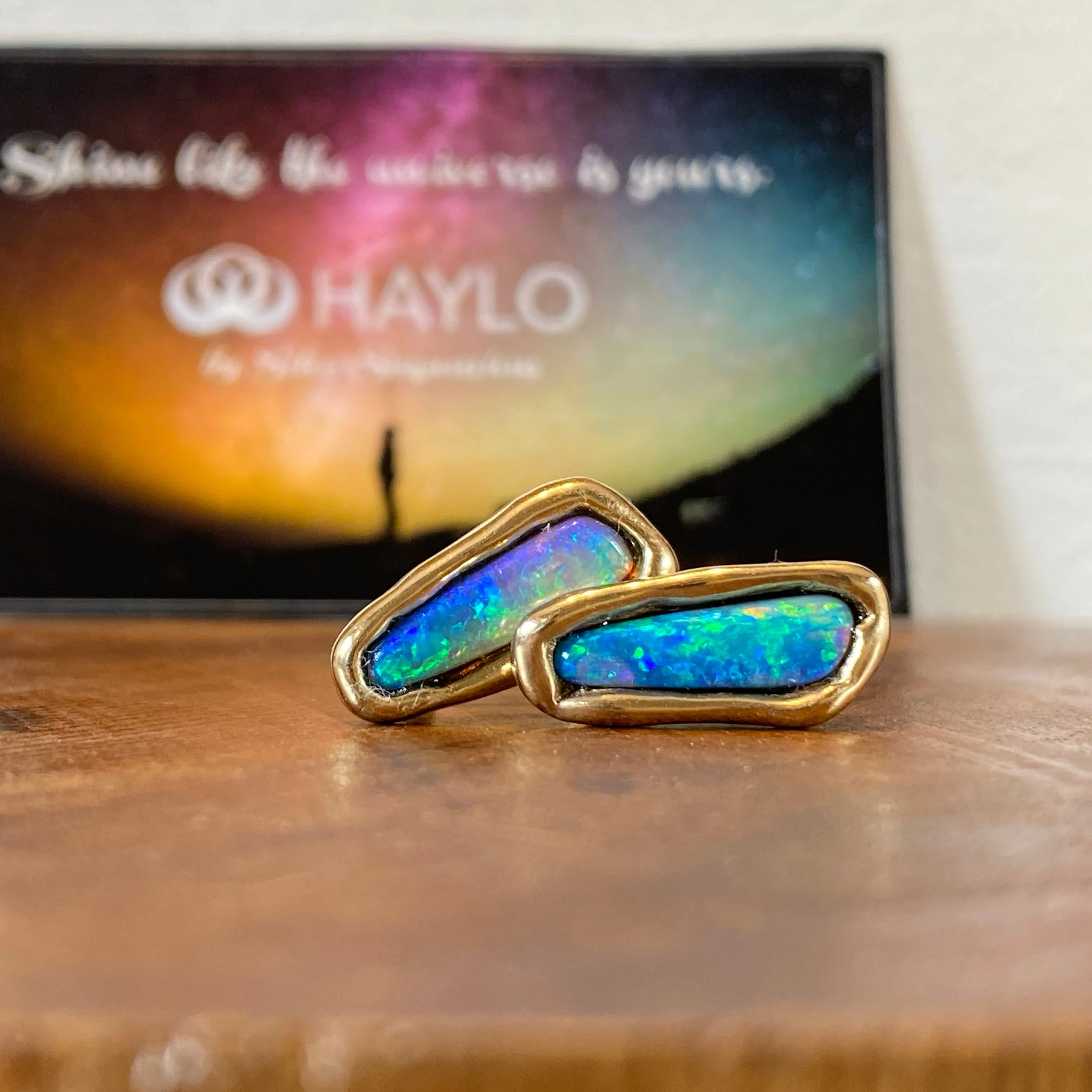 Organic Opal Earrings