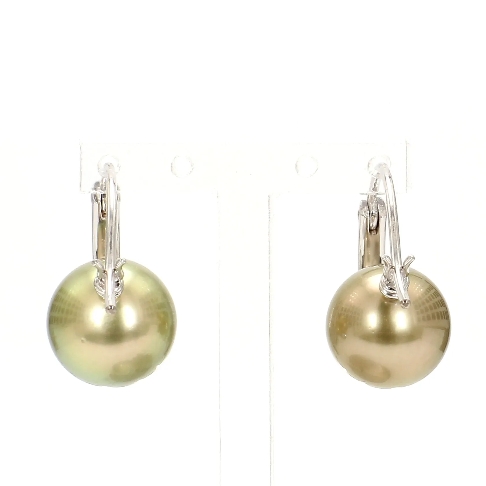 Pearl & Diamond Pave Hoop Earrings