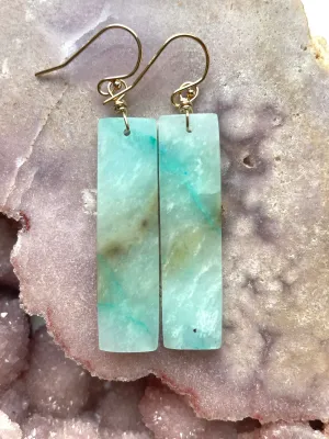 Peruvian Blue Opal Earrings
