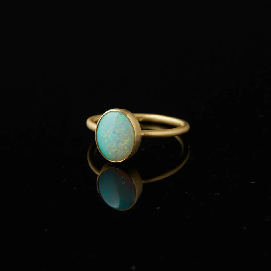R12001OP | Australian White Opal Glacé Ring