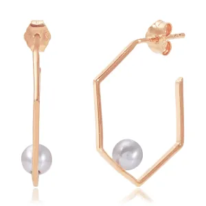 Rose Gold Minerva Pearl Earrings