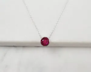 Ruby Floating Necklace - Fidget Necklace