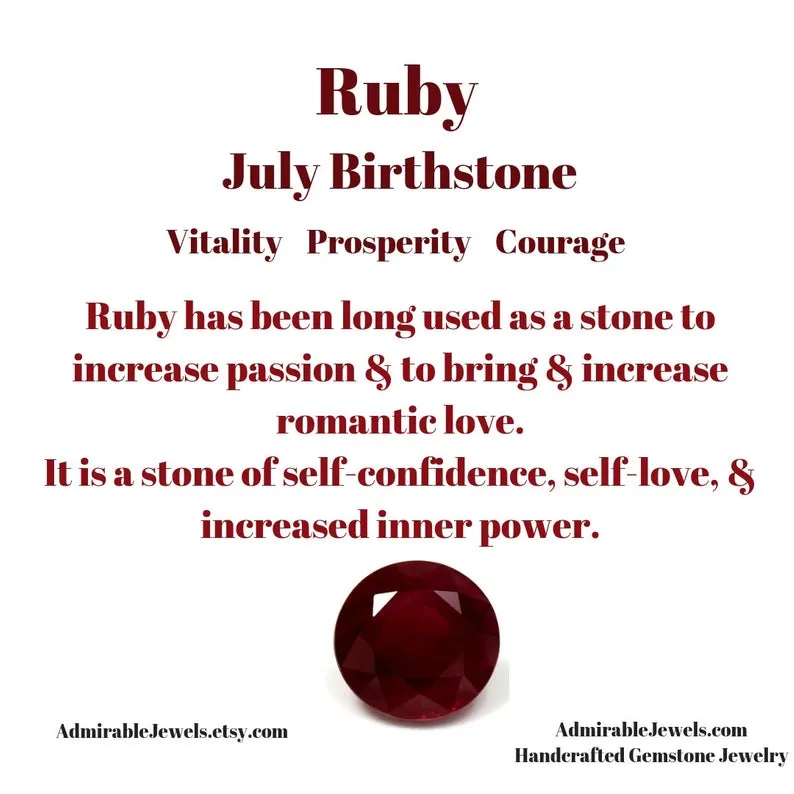 Ruby Heart Briolette Necklace