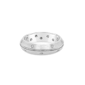 Satin Diamond Dotted Wedding Band