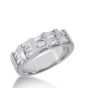 Straight Baguette Diamond Wedding Band (Total Diamond Weight 1.70ct, Quality GH-VS)