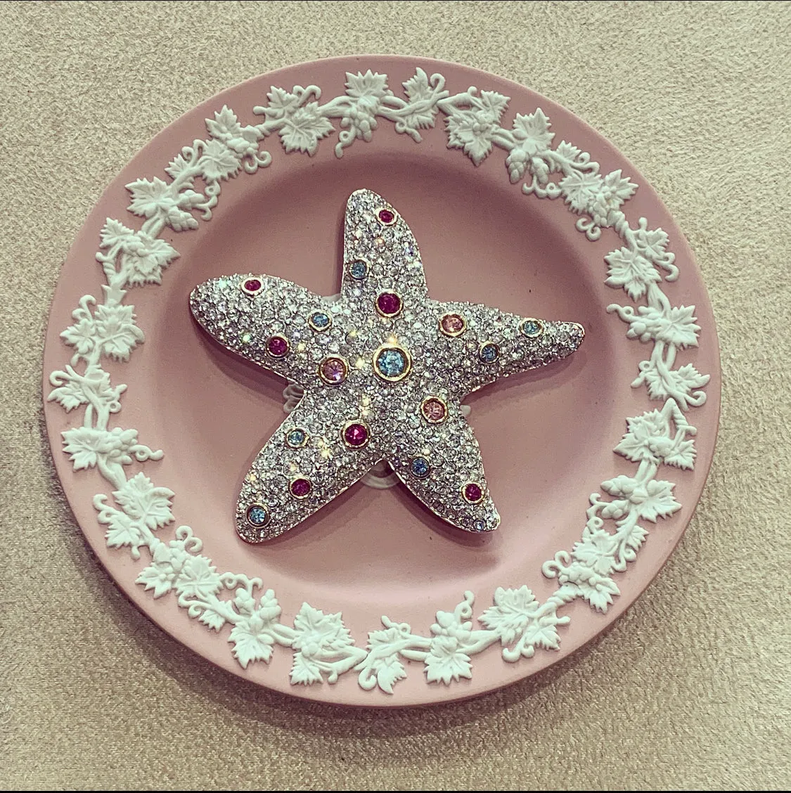 Swarovski Crystal Starfish Brooch