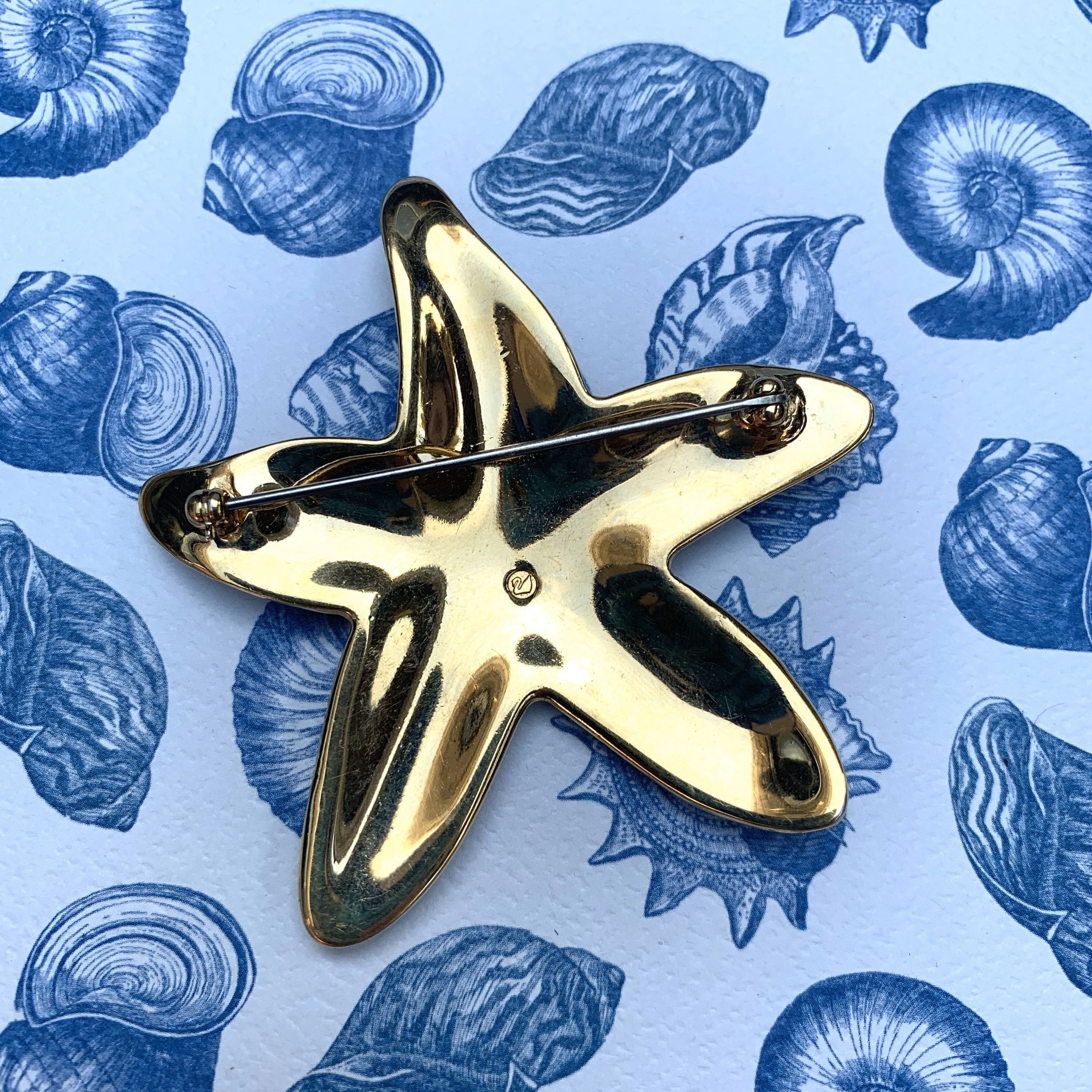 Swarovski Crystal Starfish Brooch