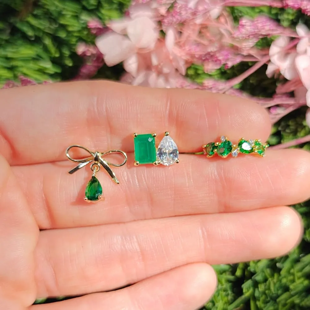 The Legacy - Emerald Cluster Hoops