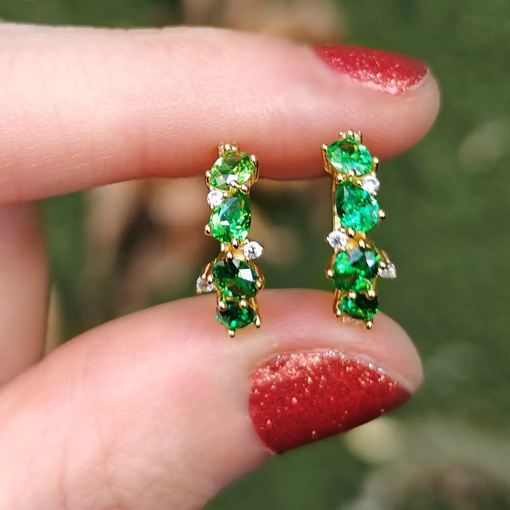 The Legacy - Emerald Cluster Hoops