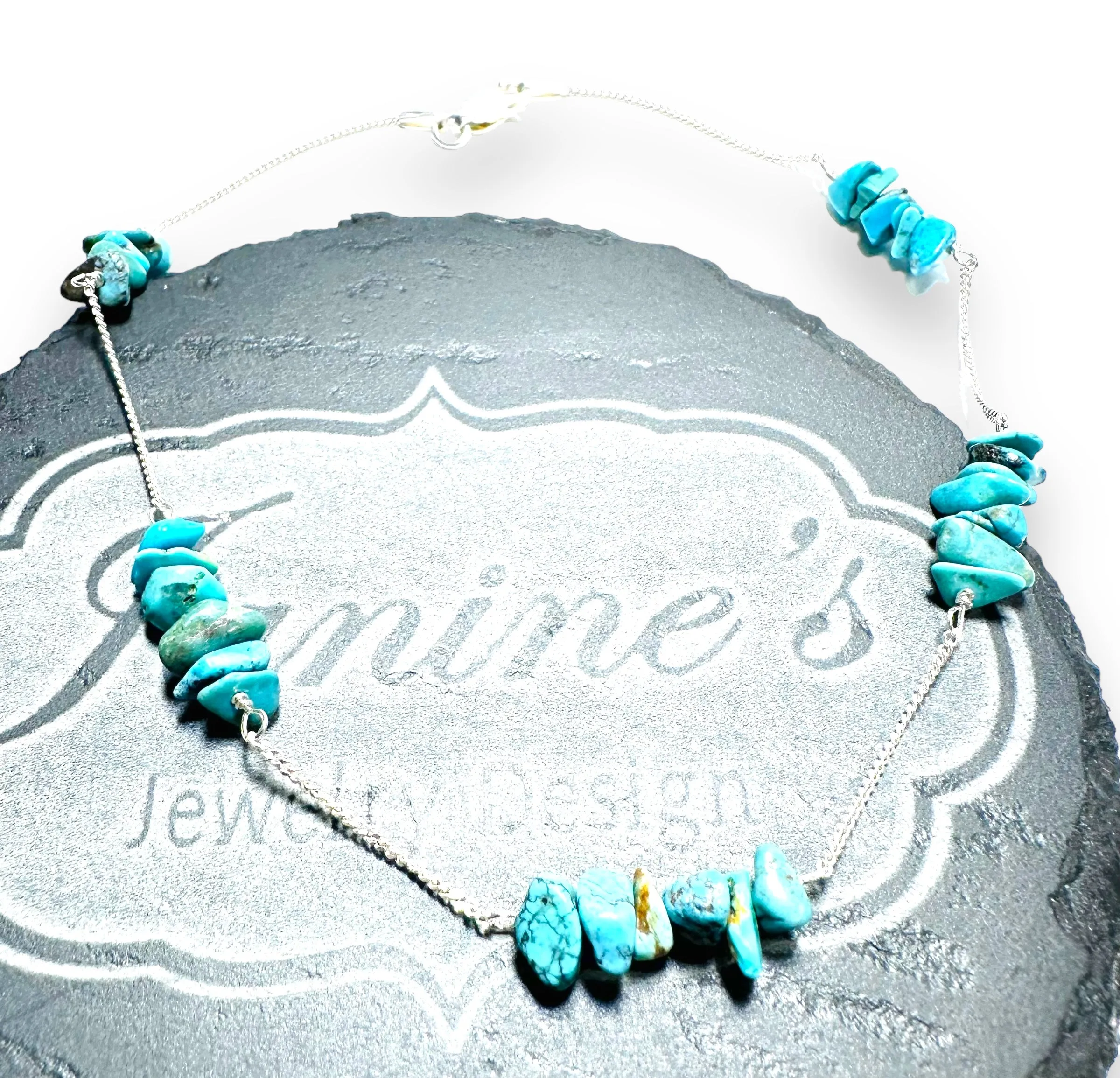 Turquoise Anklet/Sterling Silver Anklet
