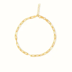 Women's Vermeil Paperclip Anklet