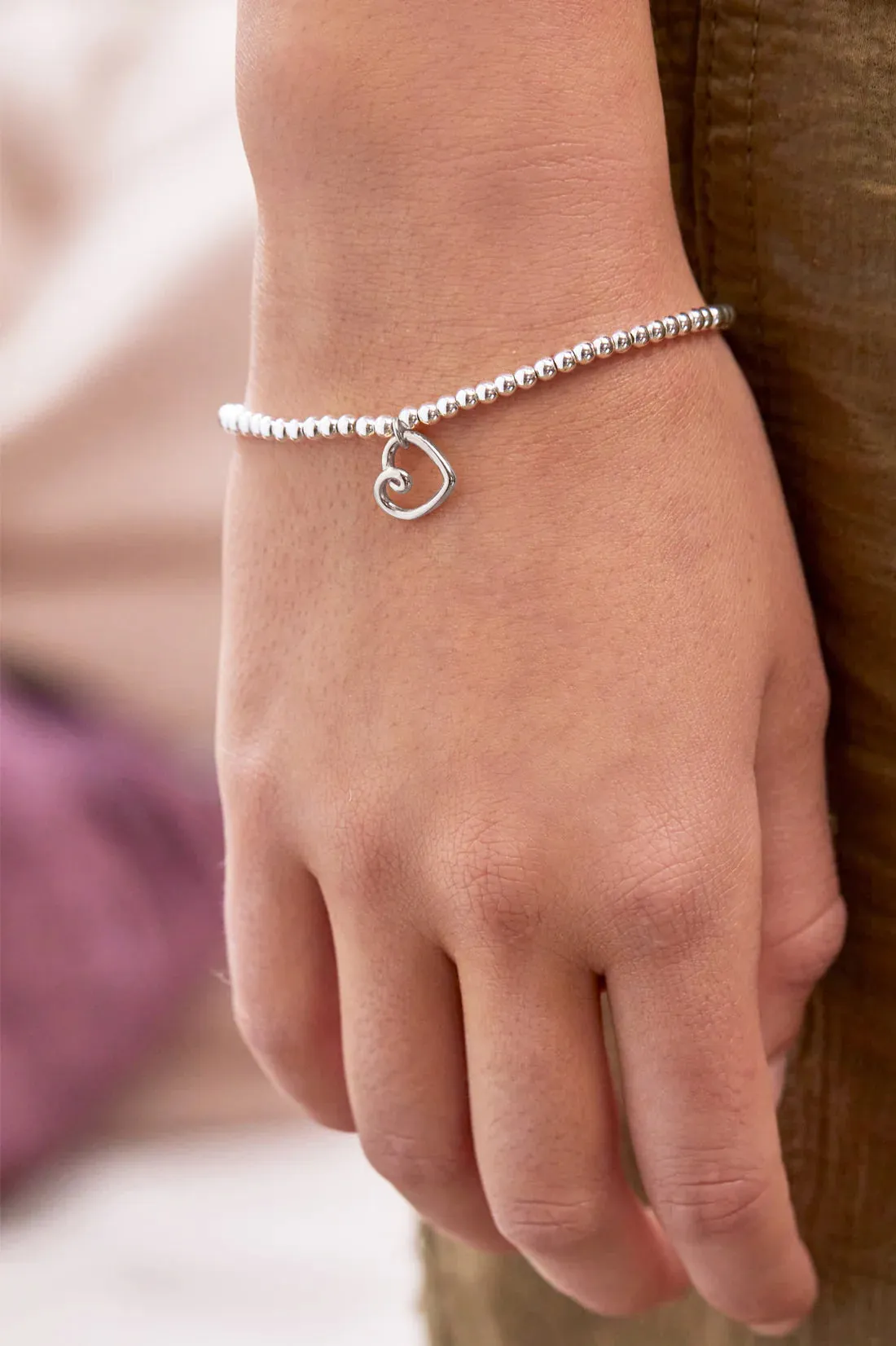 Wonderful Sister Doodle Heart Bracelet