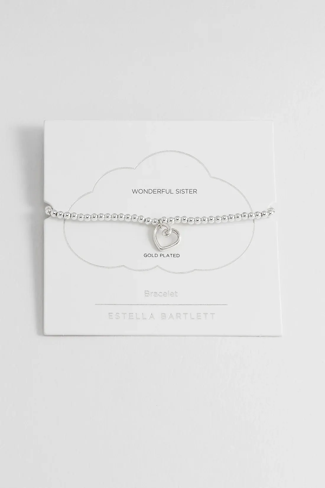 Wonderful Sister Doodle Heart Bracelet