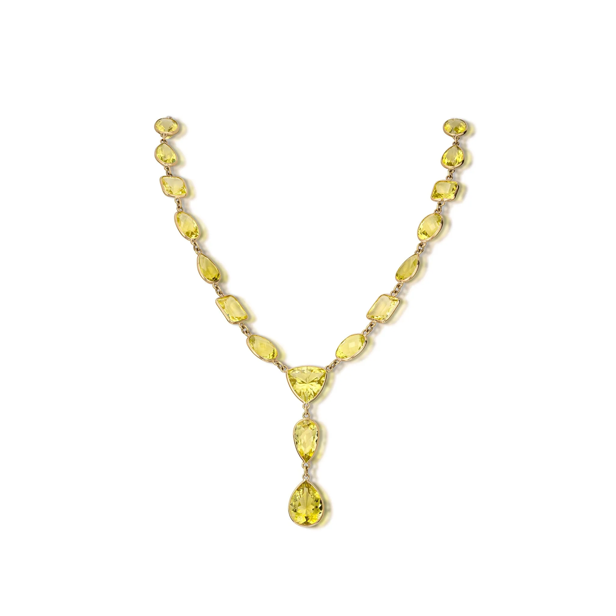Yellow Gold Citrine Necklace